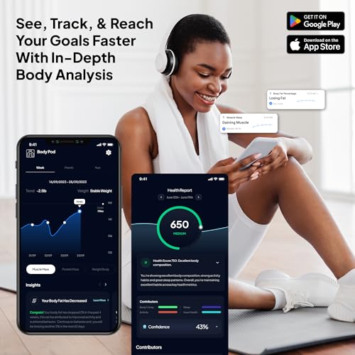 Hume Health - The Body Pod - Home Body Analyzer and Free Bluetooth App - 45+ Key Health Metrics - Accurate Personalized Da...