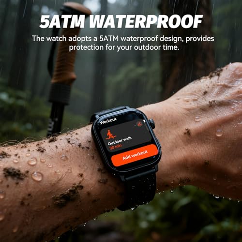 uaue Smart Watch for Men Women, Fitness Tracker with 178+ Sports Modes, Fitness Watch with 2.06" AMOLED Touchscreen, Heart...
