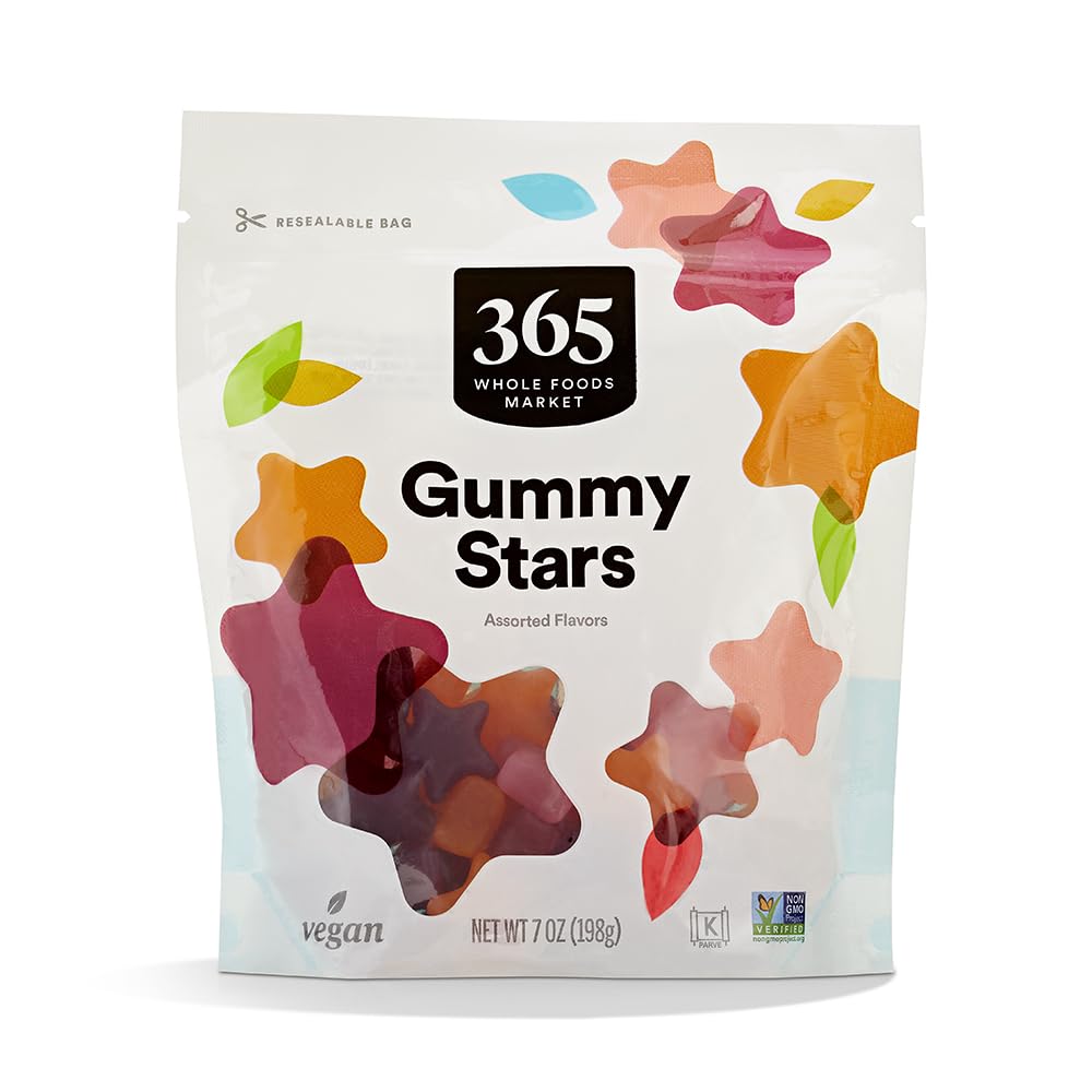 365 by Whole Foods Market Assorted Flavor Gummy Stars 7 Ounce