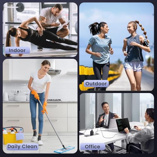JQX Professional-Grade Percussion Massager - 6-Speed Deep Tissue Therapy Gun with 10mm Amplitude, 9 Attachments & Travel C...