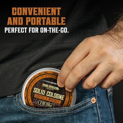Viking Revolution Bergamot Solid Cologne for Men - 2 Oz Balm Cologne Travel Wax (1 pack, Bergamot)