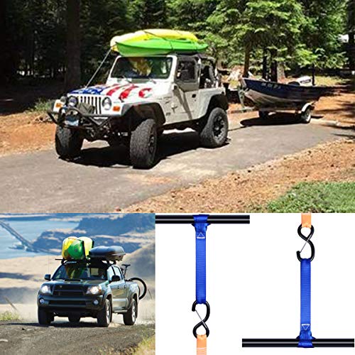 JCHL Soft Loop Tie Down Straps (8 Pack) 1800Lbs Load Capacity, 4800Lbs Breaking Strength Heavy Duty Tie Down Loops for Sec...