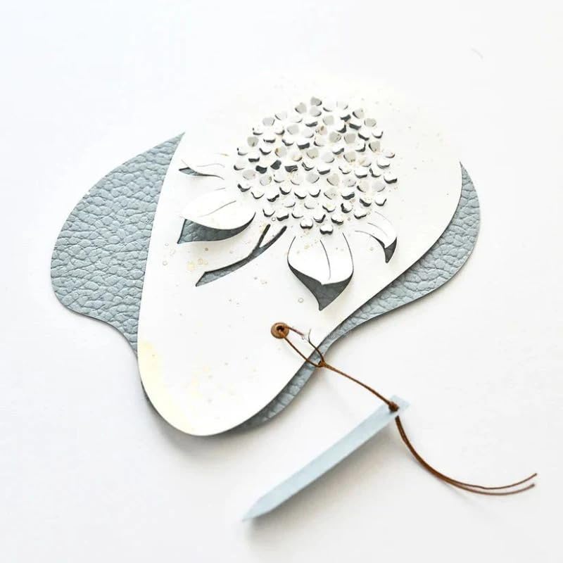 Lapoo Cutting Die for Scrapbooking, 3D Backgrounds Frame New Cutting Dies DIY Album Card Making Decor Paper Craft Metal Die Cuts Party Decorations (Hydrangea 3.4 x 3.1 in)
