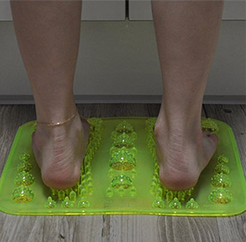 Reflexology Foot Massage Mat Stimulates Blood Circulation Acupressure Feet Massager Plate Board with Magnet (2. Foot Shape...