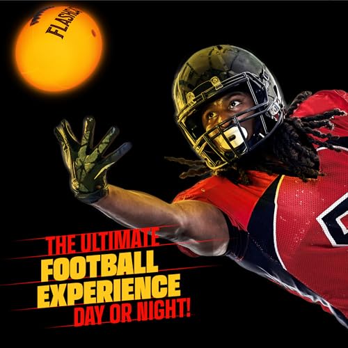 Light Up Football - Glow in the Dark Ball - NO 6 - Boys Gifts - Outdoor Sports, Birthday Gifts for Boys 8-15+ Year Old - K...