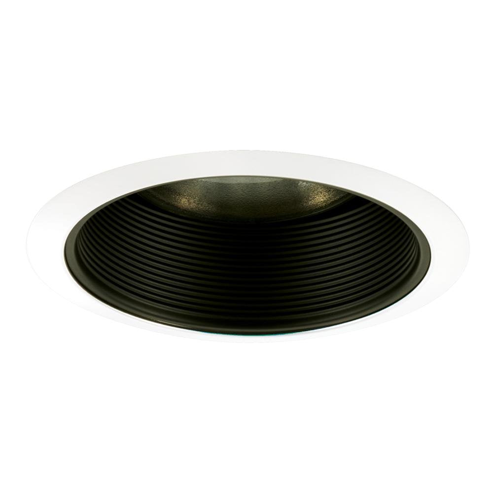 Jesco Lighting Tm608Bkwh 6 In Line Voltage Step Baffle Trim- Black
