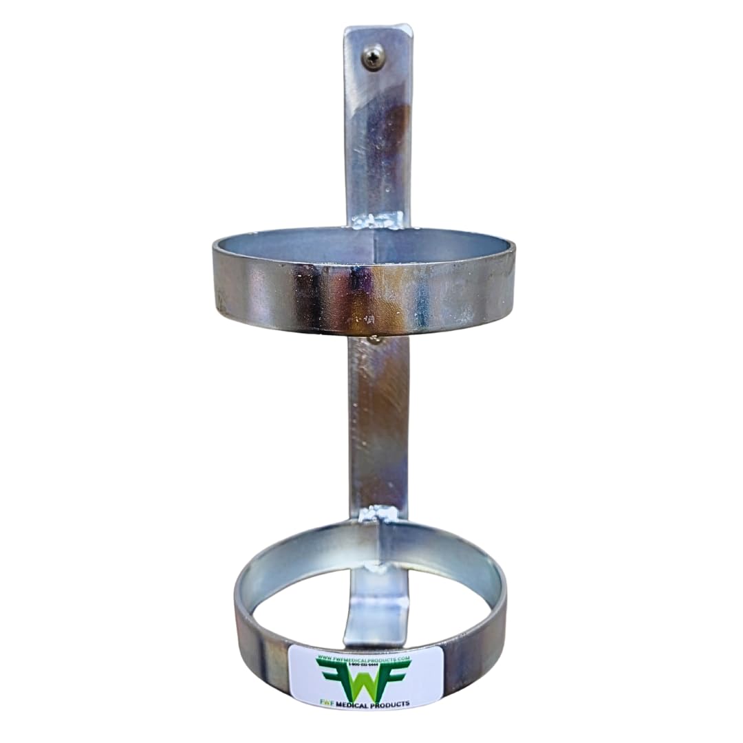 FWF Oxygen Permanent Wall Mount for 1 (D OR E Style) Cylinder Diameter 4.3" Made in USA