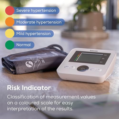 Beurer BM27 Upper Arm Blood Pressure Monitor for Home Use with Adjustable Cuff, Data Transfer to Apple Health and co., 120...