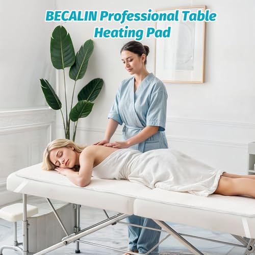 Massage Table Warmer Heating Pad Professional SPA Massage Bed Warmer with 9 Hour Timer, 9 Heat Settings, Overheat Protecti...