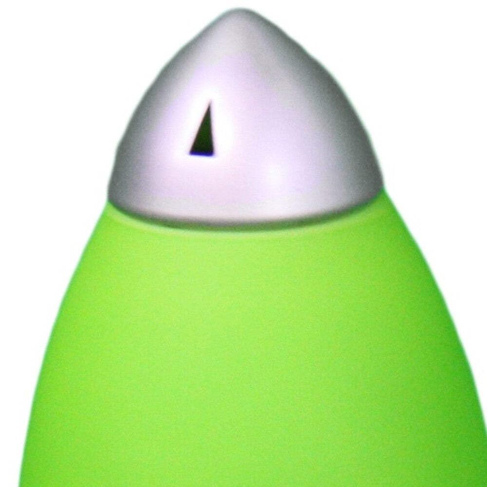 HomeRoots Rocket Shaped Table Lamp - Green and Silver Design