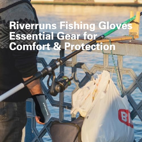 Riverruns Neoprene Fishing Gloves, Cold Weather Warm Winter Gloves for Ice Fishing, Photography, Hunting, Outdoor Sports
