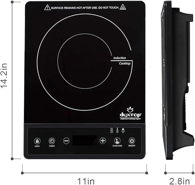 Duxtop Portable Induction Cooktop, Countertop Burner, Induction Burner with Timer and Sensor Touch, 1800W 8500ST E210C2
