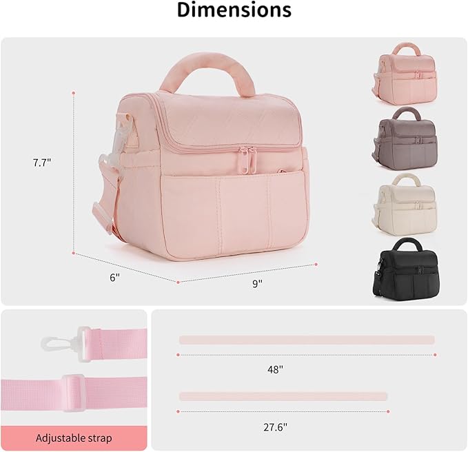 Lunch Bag Women (Pink, Medium(normal))