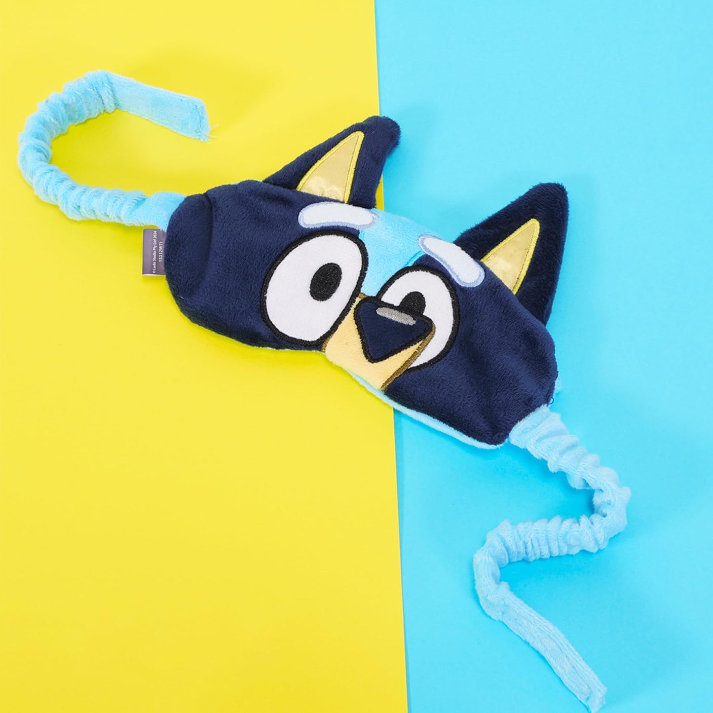 Bluey Sleep Mask for Kids - Soft Plush Blindfold Eye Cover for Boys, Girls Bedtime Plus Stickers | Bundle With More
