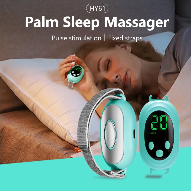 Handheld Sleep Aid Device - Microcurrent Relaxation Tool, USB Rechargeable, for Adults & Kids (Green, 1Pcs)