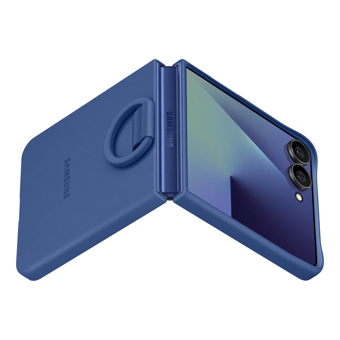 Samsung Galaxy Z Flip7 Official Ring Phone Case Silicone, Easy To Carry, Soft, Sleek, Us Version, Navy