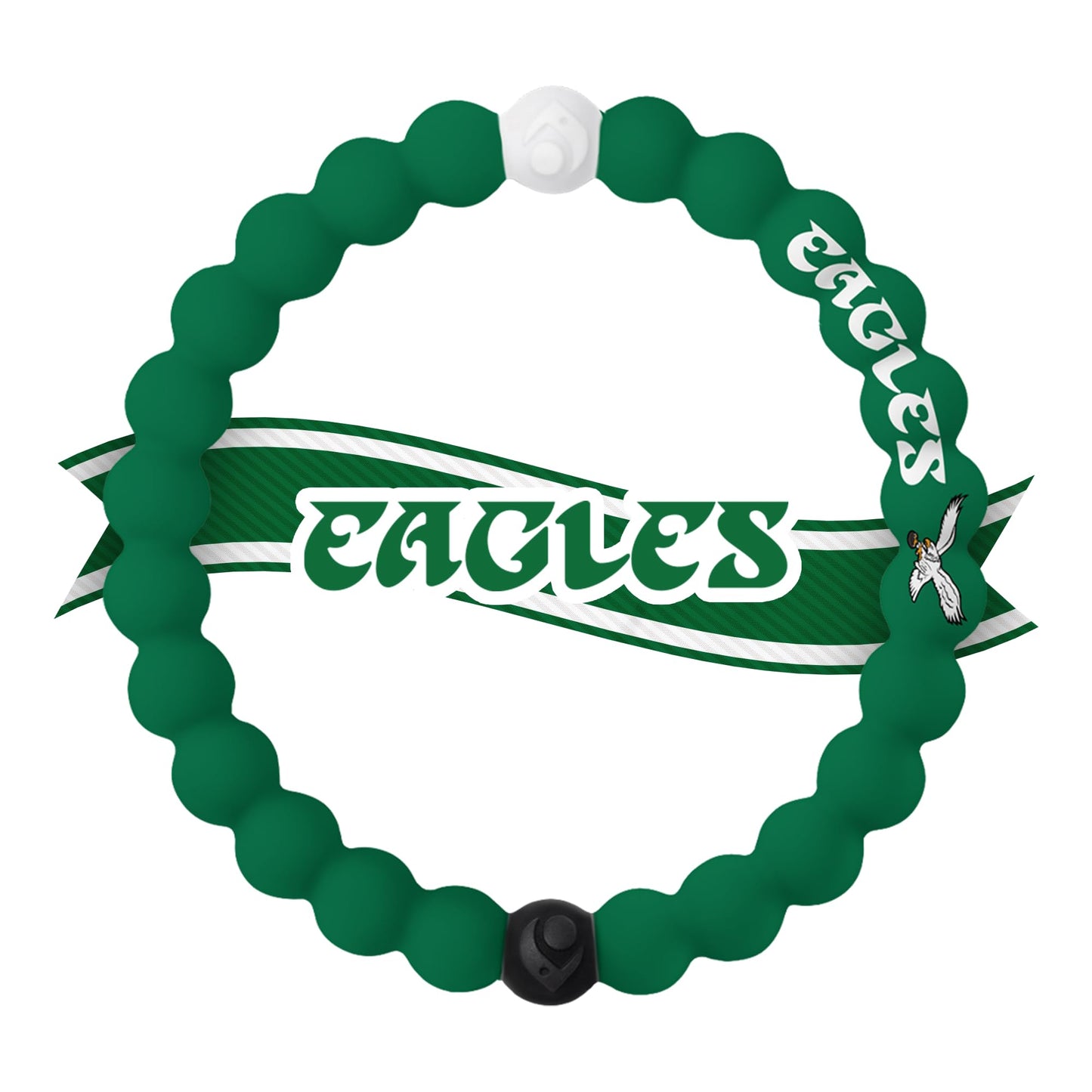 Lokai NFL Football Collection Silicone Beaded Bracelet, Philadelphia Eagles Retro Classic (Extra Large) - Beaded Bracelet for Wo