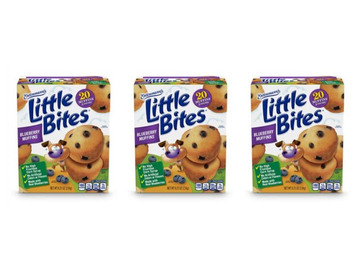 Entenmanns Little Bites Blueberry Muffins 3 pack (15 pouches total)