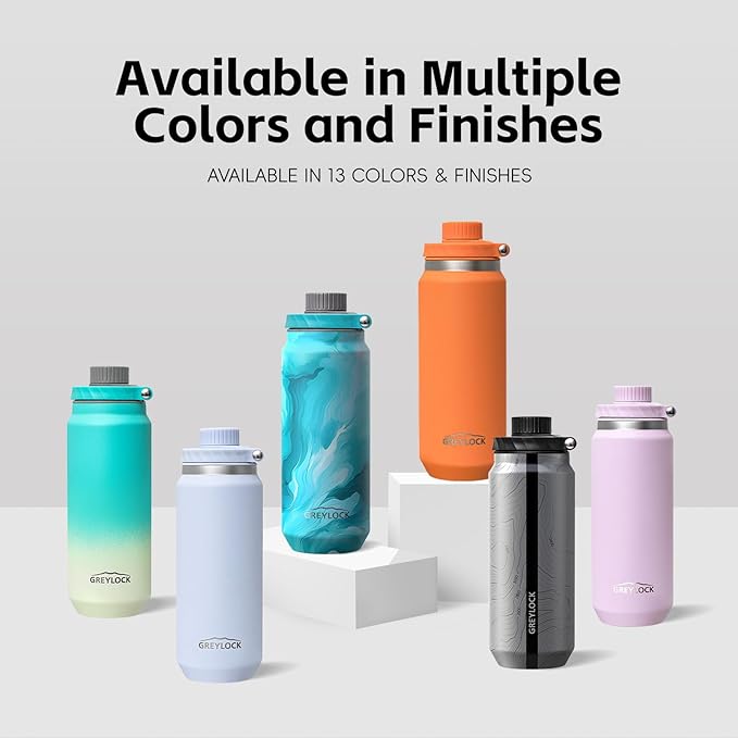 Greylock 20 oz Insulated Stainless Steel Water Bottle with Straw Lid- BPA-Free Leak Proof When Closed, Reusable Metal Water Bottle with Carry Handle for Travel Camping, 24 Hours Cold (Froestflicker)