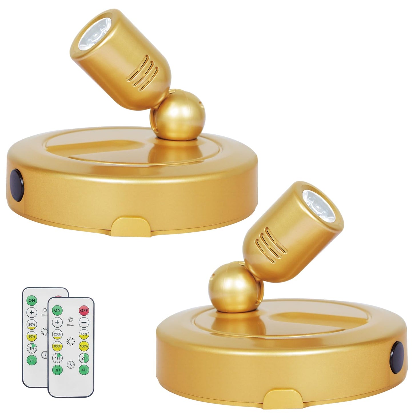 HAMVIDNE Rechargeable LED Spotlight, 3 Lighting Modes Battery Powered Indoor Spotlights with Remote, Uplighting for Trees Plants
