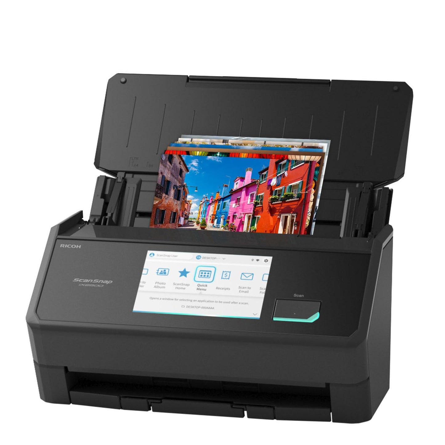 ScanSnap iX2500 Photo Edition Wireless or USB High-Speed Cloud Enabled Photo, Document & Receipt Scanner with Large 5 Touchscree