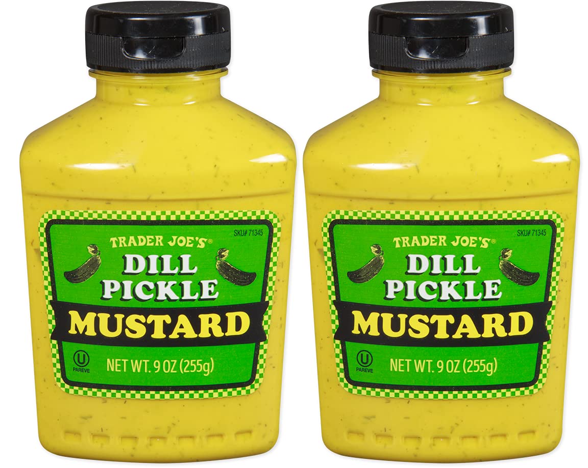 Trader Joes Dill Pickle Mustard, 9 oz (Pack of 2)