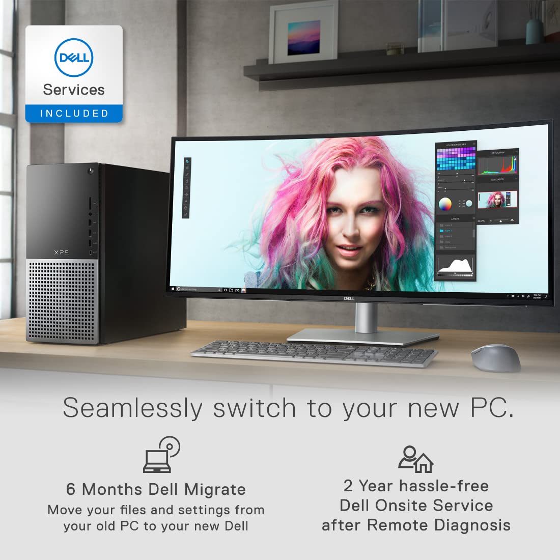 Dell Xps 8950 Desktop - 12Th Gen Intel Core I7-12700, 32Gb Ddr5 Ram, 512Gb Ssd + 1Tb Hdd, Intel Uhd 770 Graphics, Killer Wi-Fi 6