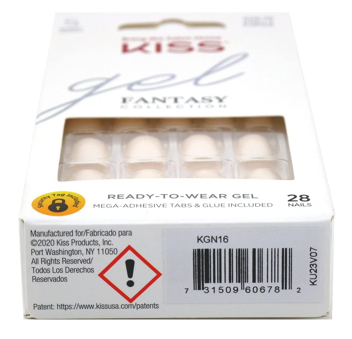 Kiss Gel Fantasy Collection 28 Count White Short Length (Pack of 3)