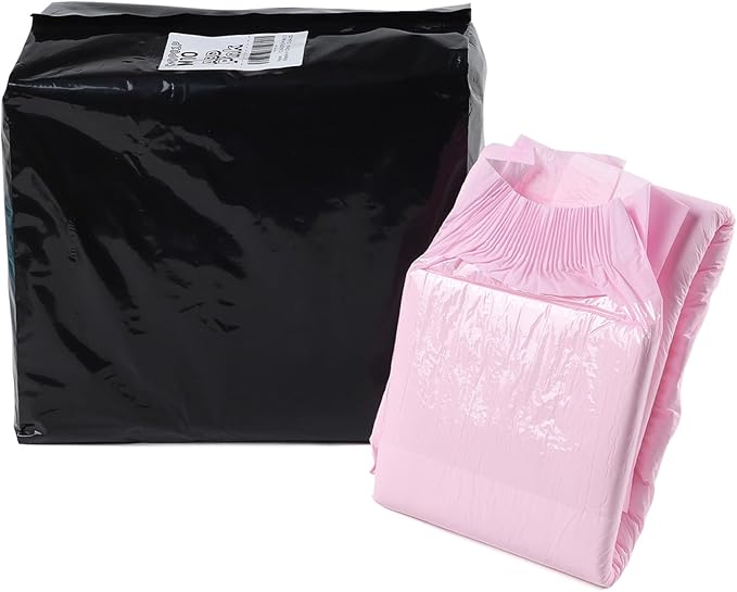 CutiePlusU Disposable Adult Diaper Heavy Absorption Dry Surface Adult Diapers All Night- Pink 10 Pieces