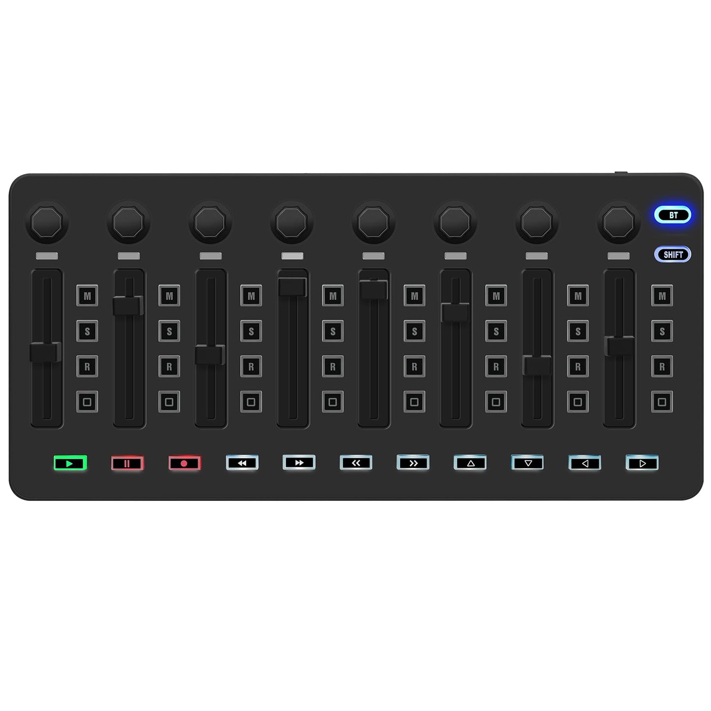 Wireless Midi Controller Mixer, Bluetooth Semi Weighted Professional dynamic keybed 8 Knobs and Music Production,Software Includ