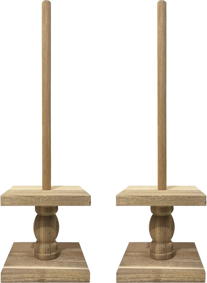 2 Pcs Donut Stand Wooden Square Doughnut Stand Bagel Stand Donut Display Tower for Dessert Table Doughnut Holders for Party Donut Display Stand for Birthday Banquet (Dark Color)
