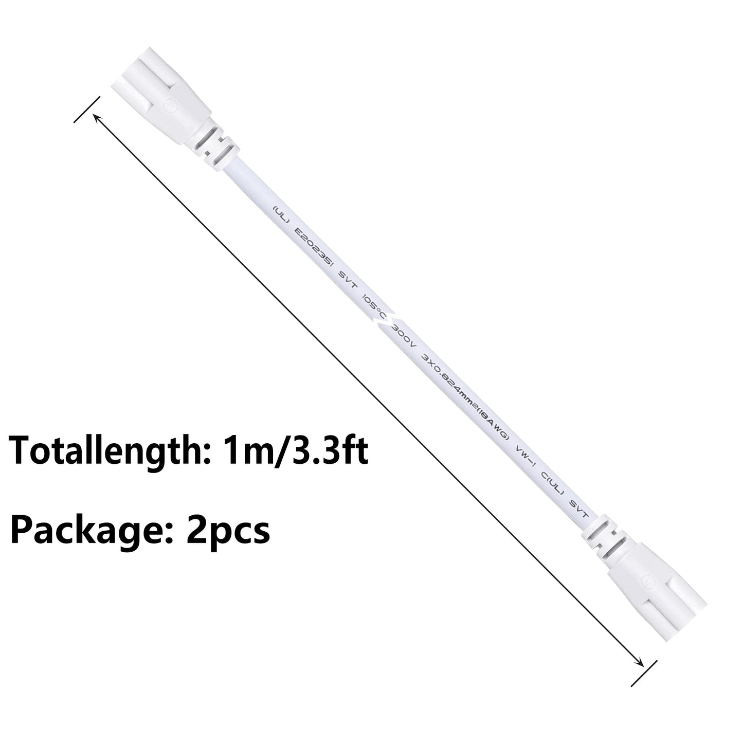 SinLoon LED Connecting Wire for Ceiling Lights, 3.3FT, 2-Pack, Model 2ade9f07-fd67-45a8-859c-93d5
