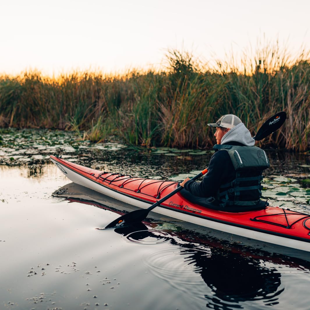 AQUA BOUND Sting Ray Carbon 2-Piece Kayak Paddle with Posi-Lok™ Ferrule, Carbon Shaft, Reinforced Nylon Dihedral Blades for Flatwater Touring and Kayak Fishing (240 cm)