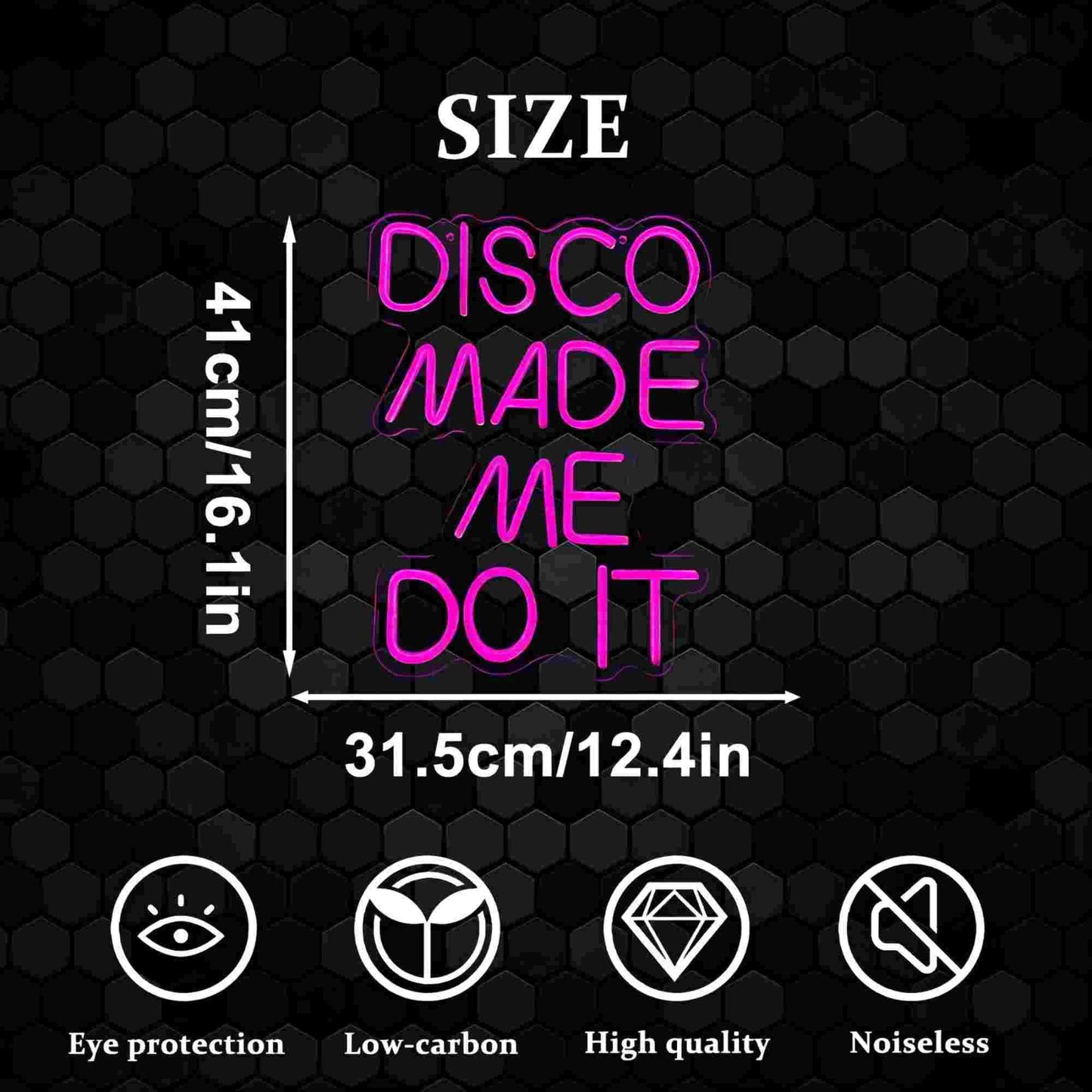 Disco Made Me Do It Led Neon Light Signs For Wall Decor Pink Neon Light Signs For Bedroom Bachelorette Party Birthday Wedding Engagement Party Bar Club Neon Sign Art Gift(12.4 * 16.1In)