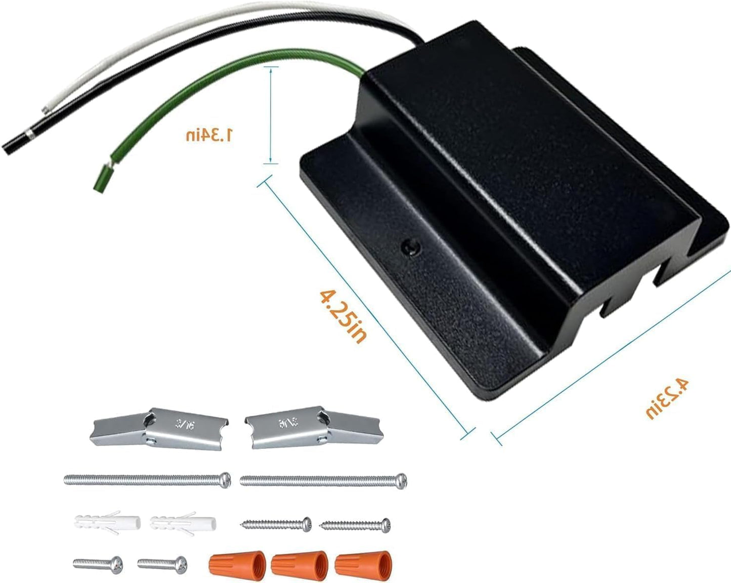 Yuemegou 4Pcs H Track Black Floating Canopy Connectors For Track Lighting Accessories H Track System Energize The Rails