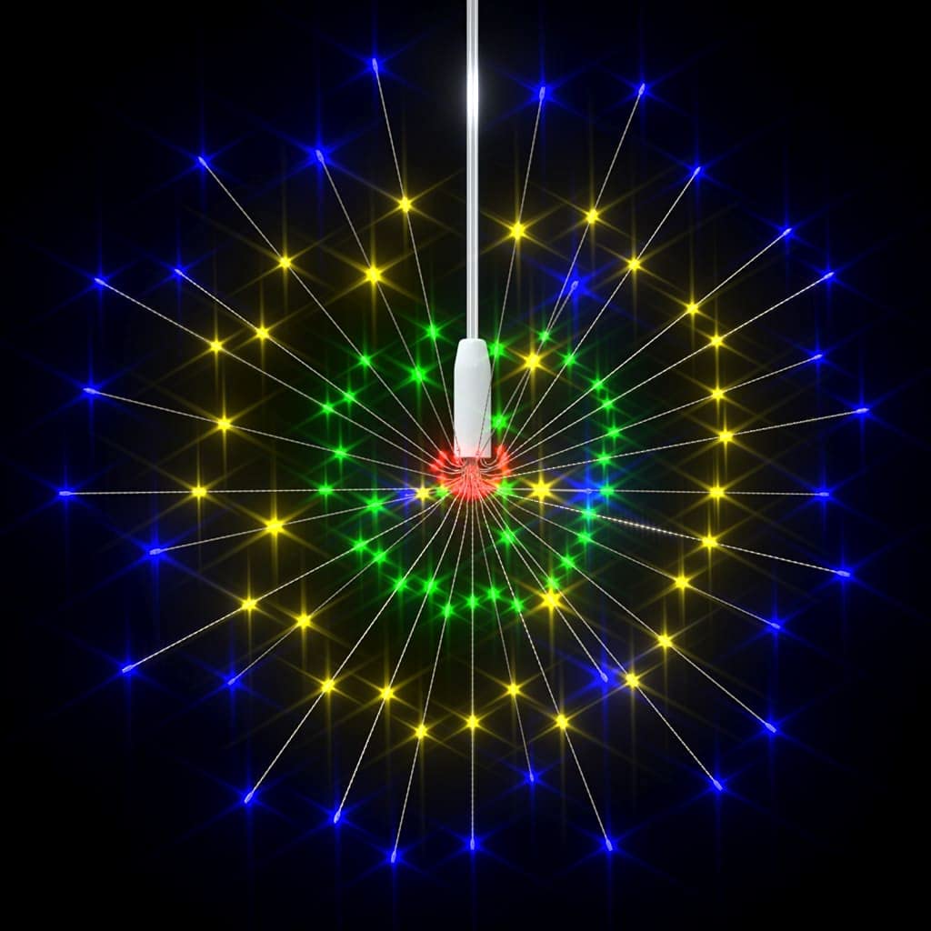 vidaXL Outdoor Christmas Starburst Light - 140 LEDs, 8 Effects, Remote, USB, 7.9in Length, Multicolor