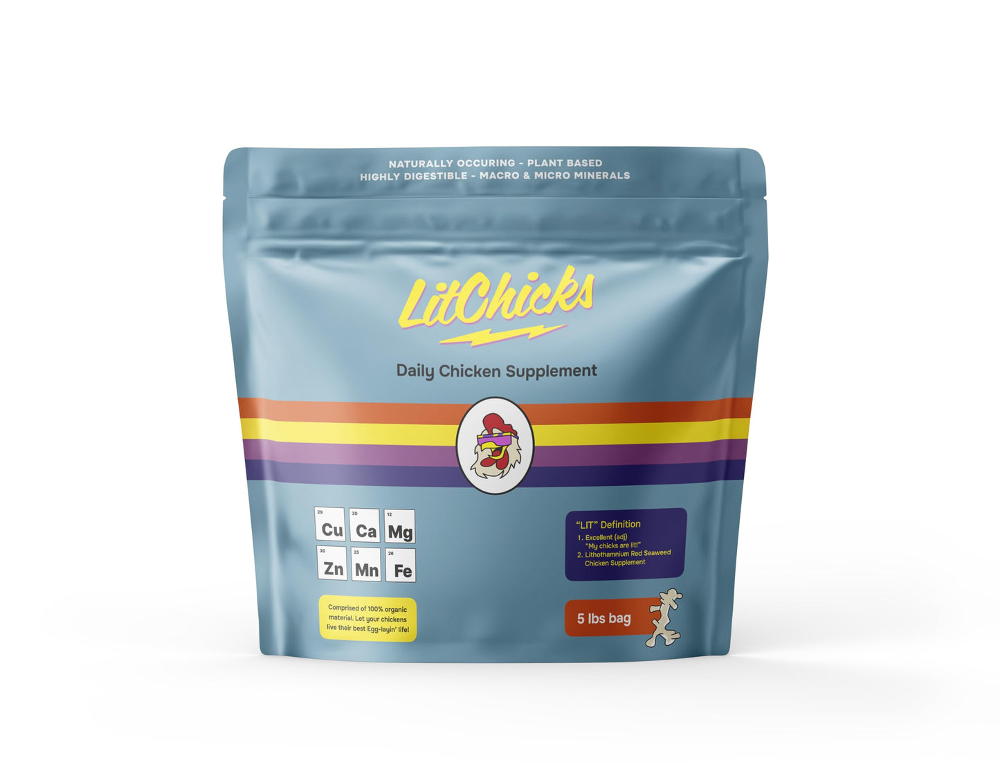 LitChicks Calcified Seaweed for Laying Chickens - Crushed Oyster Shell Alternative - Highly Digestible - Single Ingredient - Hel