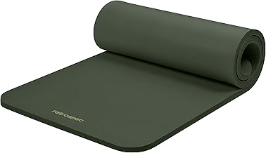 Retrospec Solana Yoga Mat 1" Thick w/Nylon Strap for Men & Women - Non Slip Exercise Mat for Home Yoga, Pilates, Stretchin...