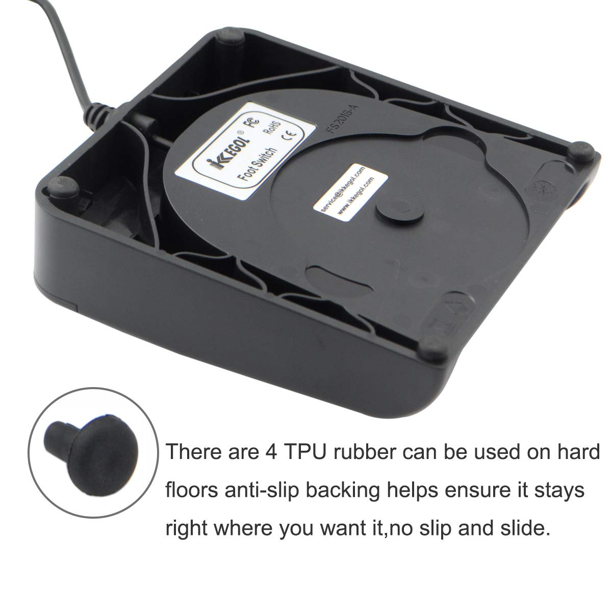 Ikkegol Upgraded Usb Single Foot Pedal Switch Control One Key Footswitch Program Customized Computer Keyboard Mouse Game Action