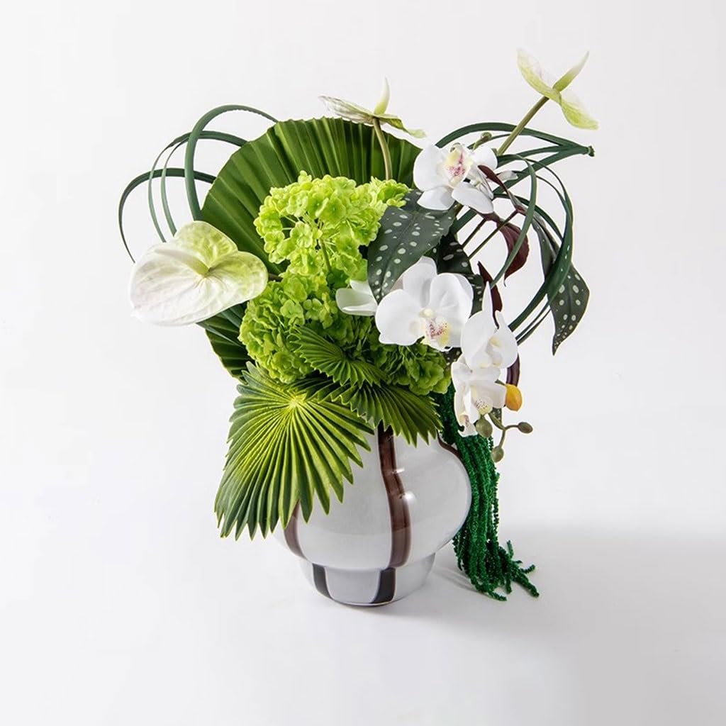 XUNTING Artificial Plants Indoor Modern Light Luxury Simulation Flower Art Decoration Table Fake Flower Sales Office Negotiation Table Coffee Table Hotel Decoration Flower Plants Decor