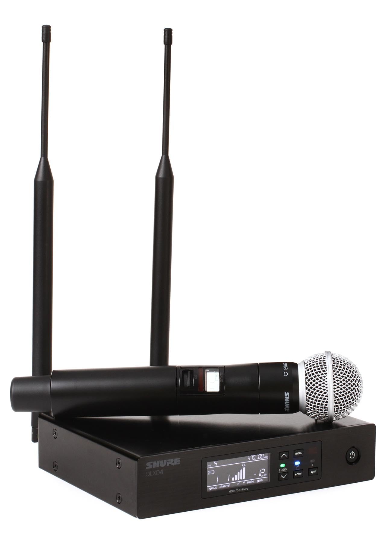Shure Qlxd24/Sm58 Wireless Microphone System With Sm58 Handheld Vocal Mic