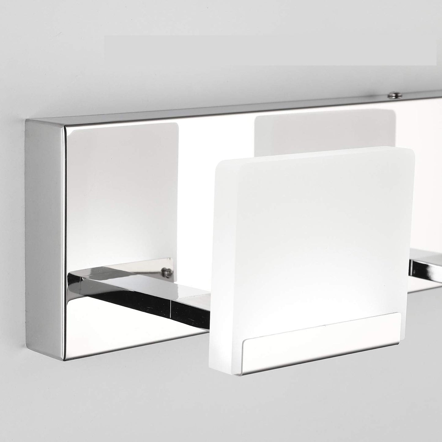 Ralbay Led Vanity Light - 3-Light Bathroom Wall Light, Acrylic & Stainless Steel, Chrome Finish, Model 8281-3T