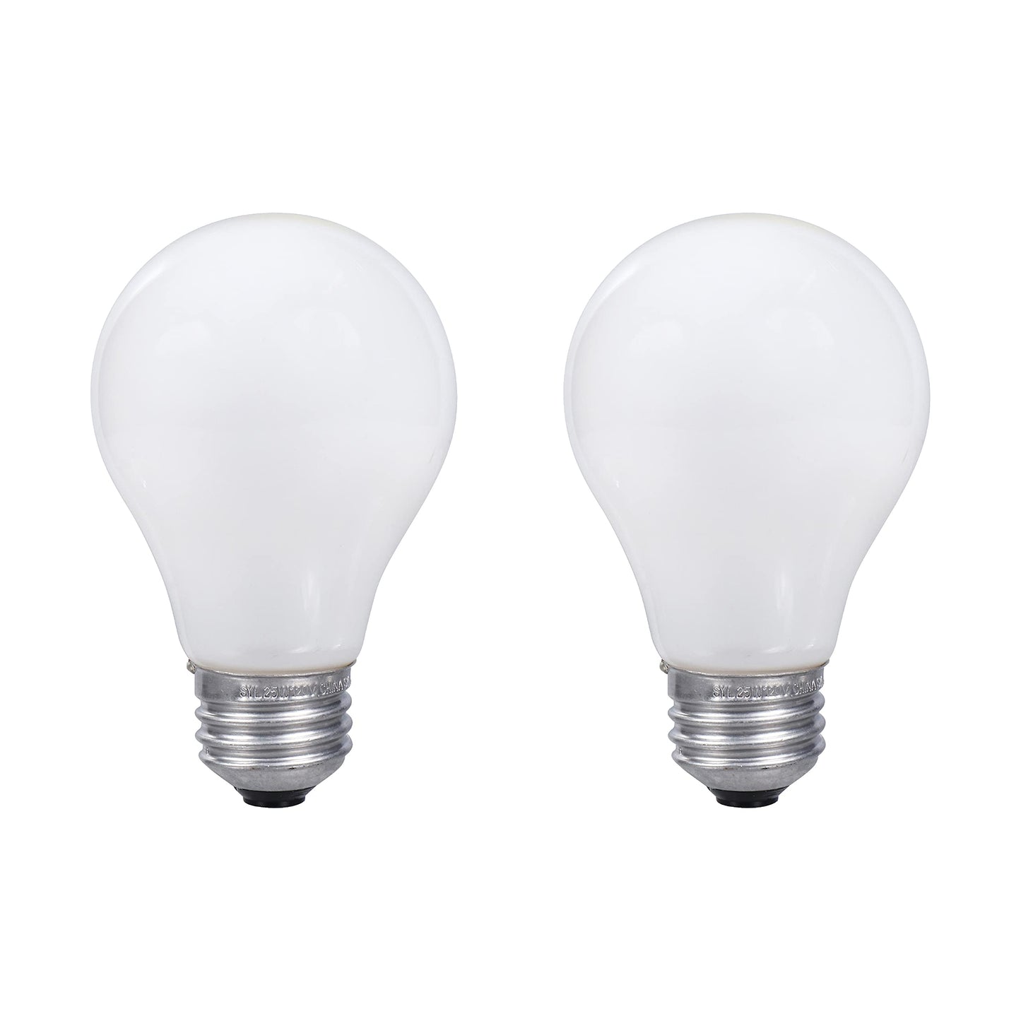 LEDVANCE Sylvania Incandescent Light Bulb, 25W A19, Dimmable, Medium Base, 160 Lumens, 2850K, Soft White - 2 Pack (10562)