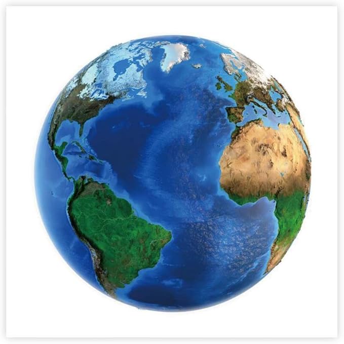 AOFOTO Blue Earth Seen Round Backdrop Space View Earth Photography Background Cover Earth Day Banner Earth Day Photo Backdrop Kids Astronaut Party Baby Shower Boys Girls Photo Booth Prop 5x5ft