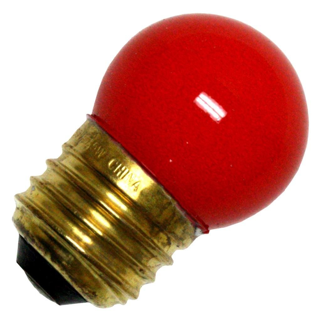 Bulbrite 7.5 Watt Red S11 Sign Bulb, Medium Base, Ceramic, Model 7.5S11R, 1 Count