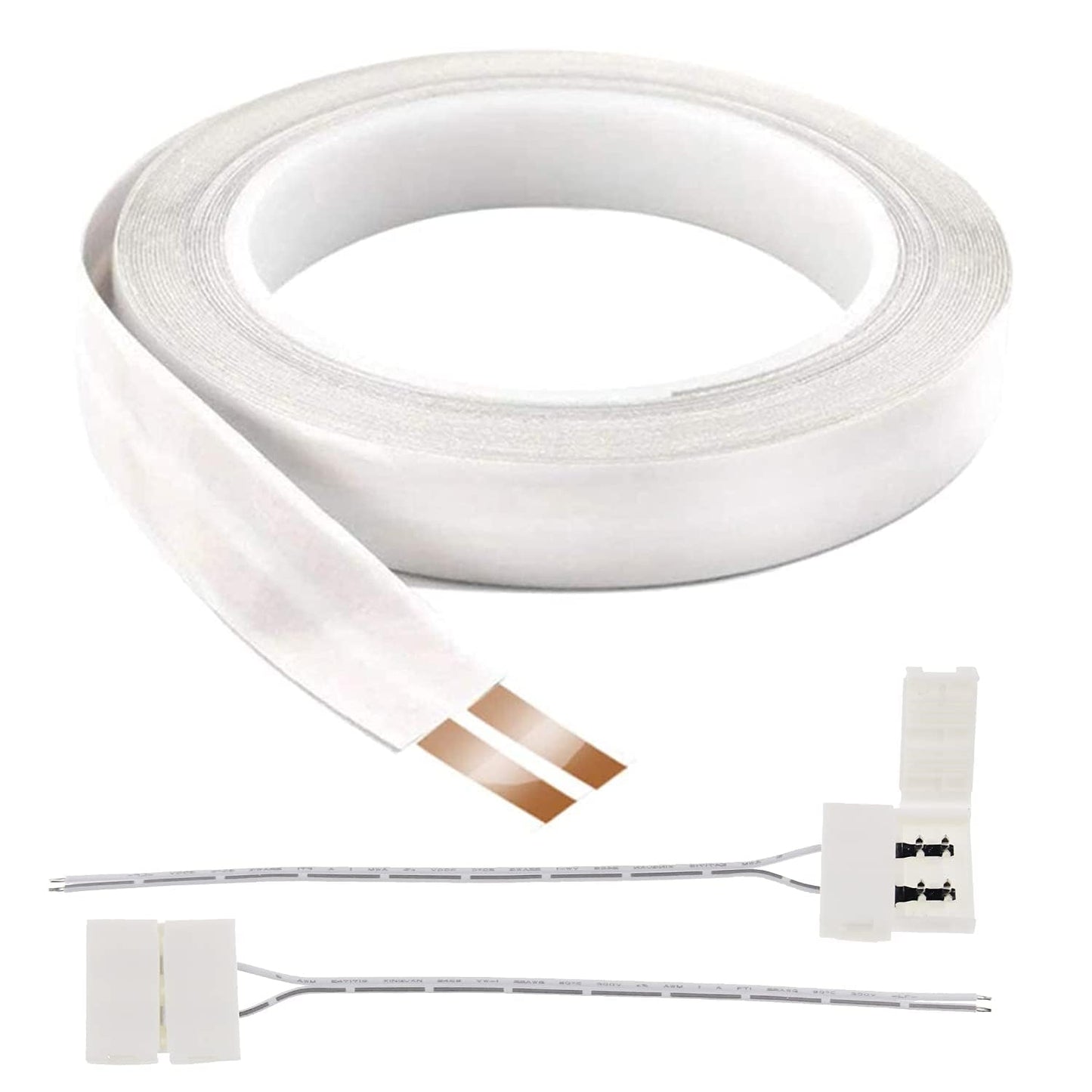 FRANKEVER 25ft 24-Gauge Hidden Super Flat Audio Cable with 2 Converters,Suitable for Audio Wire, LED Lighting Connection and Oth