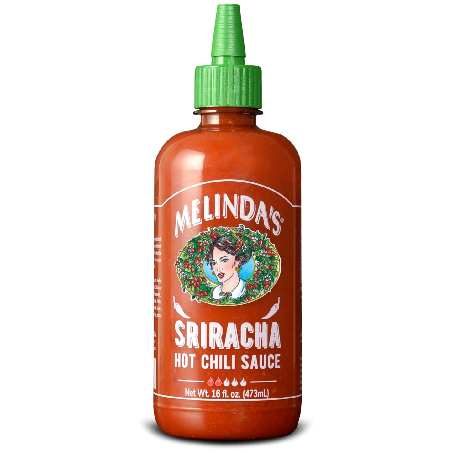 Melindas Sriracha Hot Sauce - Classic Gourmet Sriracha Sauce Made with Fermented Red Jalapeos & Garlic - Keto Vegan Non-GMO and Gluten Free Hot Sauce - 16oz 1 Pack