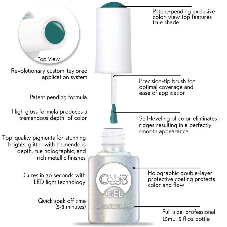 Color Club Martian, Martian, Martian! Color Club Gel +lacquer Duo Includes 1 Each Of 05gel1121 and 05a1121, 0.5 fluid_ounces