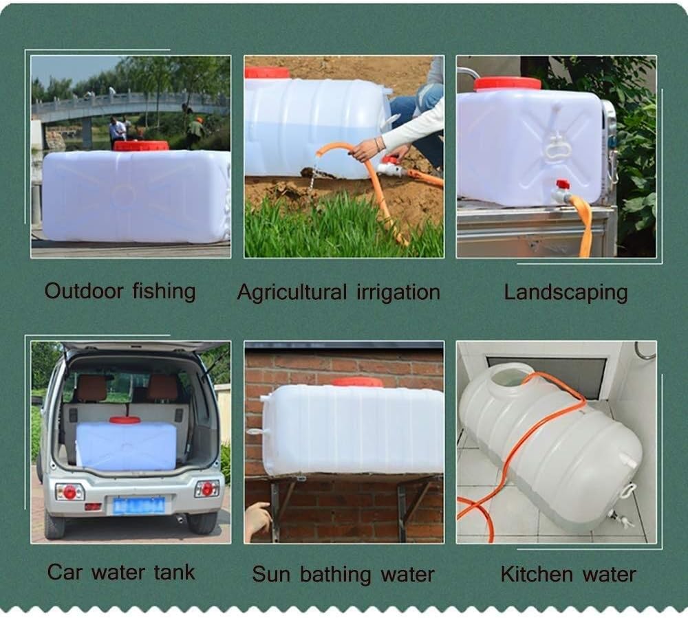 Water Tank Water Storage Containers for Emergency and Camping with Handle Outdoor Portable Food Grade Plastic Car Water Tank for Travel Outdoor (25L/50L/75L/110L/200L/150L) (Size : 200l)