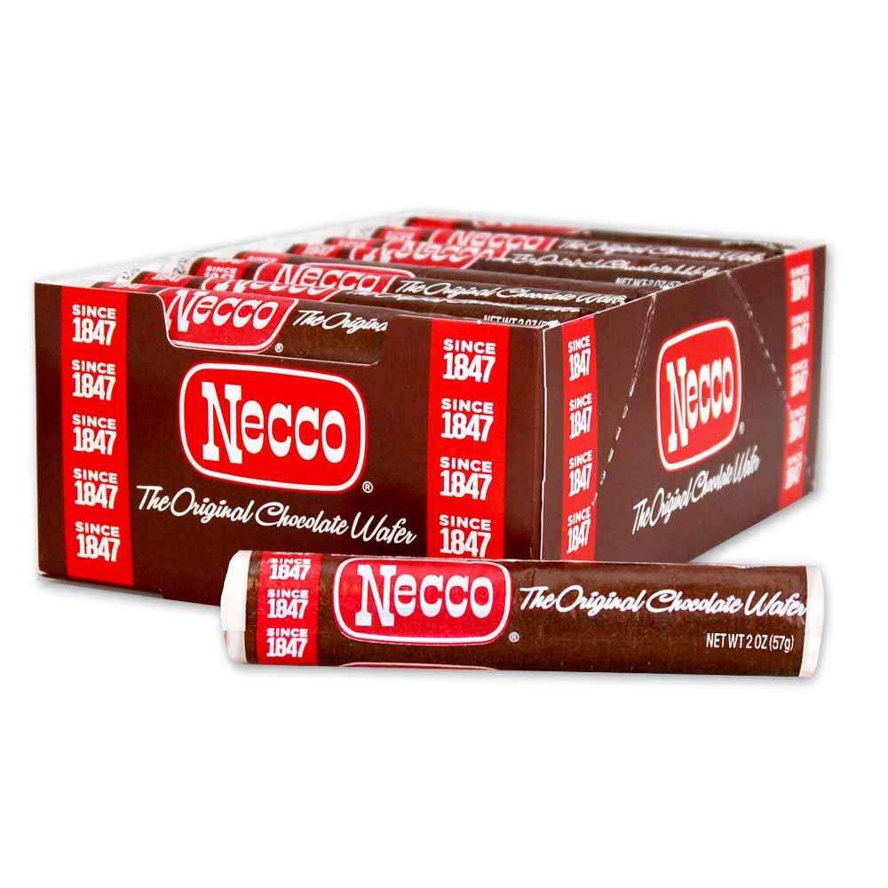 Necco Wafers, Chocolate Wafers Display Pack, 2-Ounce Rolls (Pack of 24)